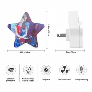 Angel With Cat Sensor Night Light (Star)