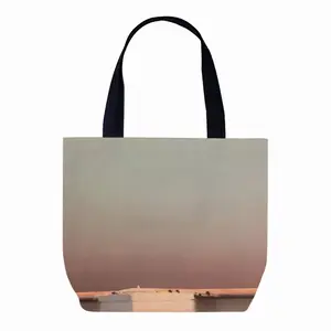 A Small Boat With Blue Sky Canvas Bag