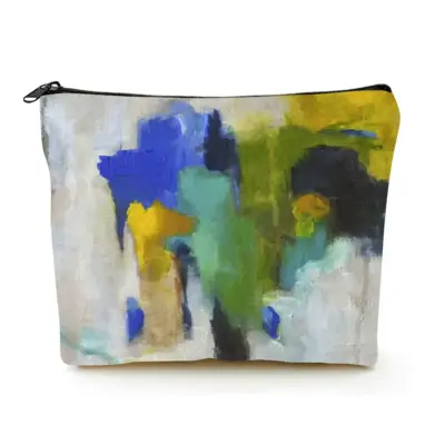 Majorelle Linen Cosmetic Bag