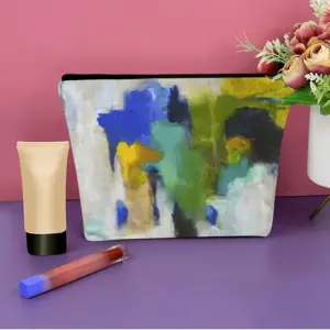 Majorelle Linen Cosmetic Bag