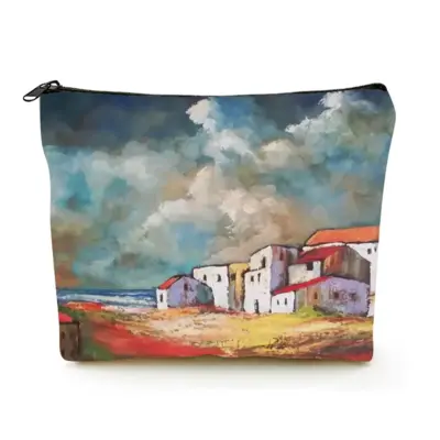 Dramatic Clouds Linen Cosmetic Bag