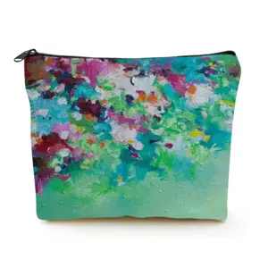 Calming Thoughts Linen Cosmetic Bag