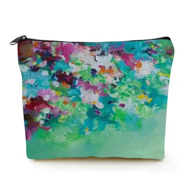 Calming Thoughts Linen Cosmetic Bag