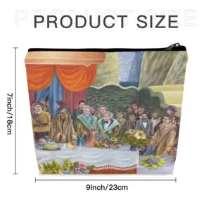 The Stage Was Set Linen Cosmetic Bag