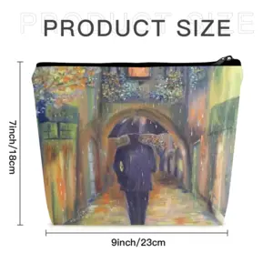 Istanbul On A Rainy Night Linen Cosmetic Bag