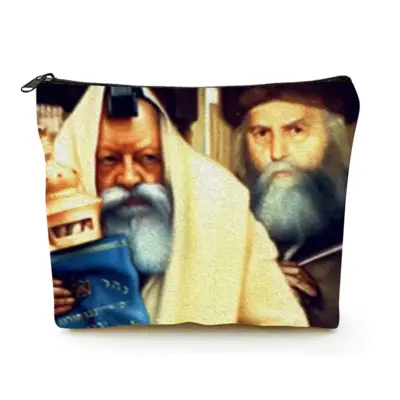 Rabbis Shneerson Linen Cosmetic Bag