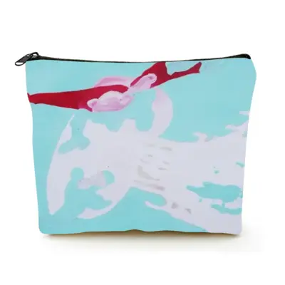 Summer Doodle Linen Cosmetic Bag