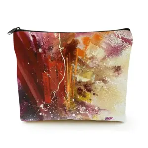 Ruby Linen Cosmetic Bag