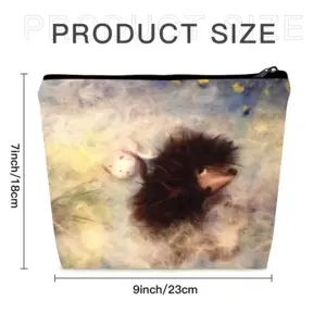 Hedgehog In The Fog Linen Cosmetic Bag