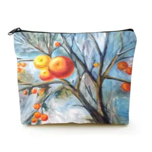 The Apple Tree Linen Cosmetic Bag