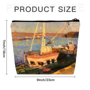 Evening At The Port Linen Cosmetic Bag