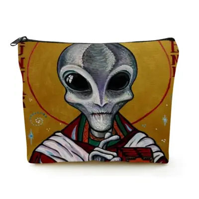 Icon Of Alien Enki Linen Cosmetic Bag