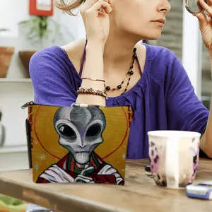 Icon Of Alien Enki Linen Cosmetic Bag