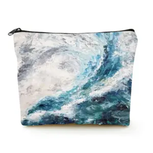 Liquid Language Linen Cosmetic Bag