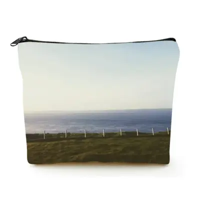 Misty View Of The Orkneys From Duncansby Head Linen Cosmetic Bag