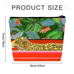 The King Of The Jungle Linen Cosmetic Bag