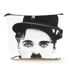 Charlie Chaplin Linen Cosmetic Bag