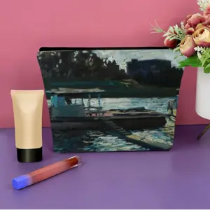 At The Pier Linen Cosmetic Bag