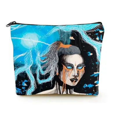 The Meta-Universe Linen Cosmetic Bag