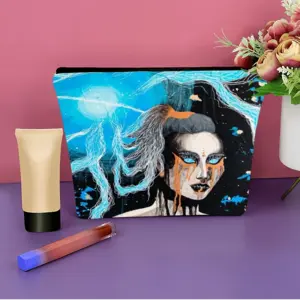 The Meta-Universe Linen Cosmetic Bag