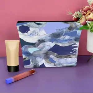 The Rising Water Iii Linen Cosmetic Bag