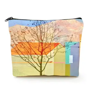 Tree I Linen Cosmetic Bag