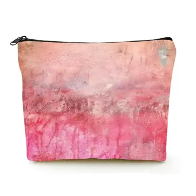 Red Redemption Linen Cosmetic Bag