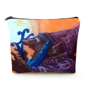 Glowing Orb Wizard Linen Cosmetic Bag