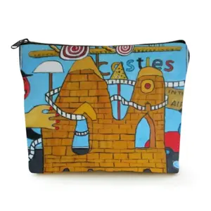 Castles In The Air Linen Cosmetic Bag