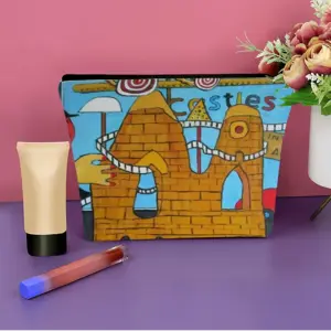 Castles In The Air Linen Cosmetic Bag