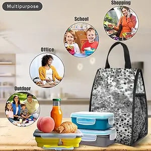 Untiled (Cells) Insulated Lunch Bag (Mesh Pocket)