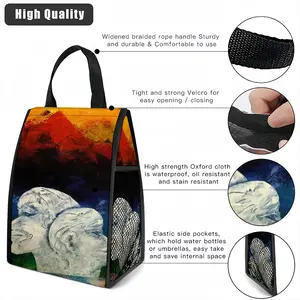 Two Heads And Spectral Landscape (Preliminary Stage) Insulated Lunch Bag (Mesh Pocket)