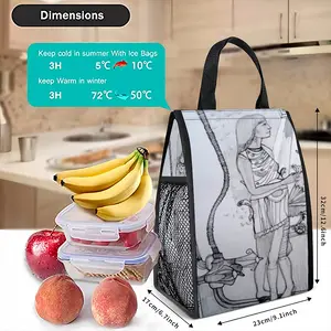 Mandala Of The Bathroom Insulated Lunch Bag (Mesh Pocket)