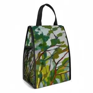 The Sun Is Shining Through The Pine Trees Insulated Lunch Bag (Mesh Pocket)