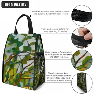 The Sun Is Shining Through The Pine Trees Insulated Lunch Bag (Mesh Pocket)