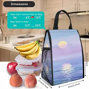 The Sea Moonlight Insulated Lunch Bag (Mesh Pocket)