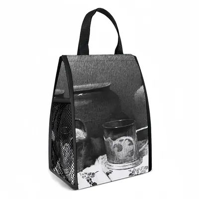 Still Life With Ceramics Insulated Lunch Bag (Mesh Pocket)