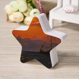 Beautiful Sunset On The Sea Sensor Night Light (Star)