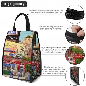 Village Cigars Greenwich Village Insulated Lunch Bag (Mesh Pocket)