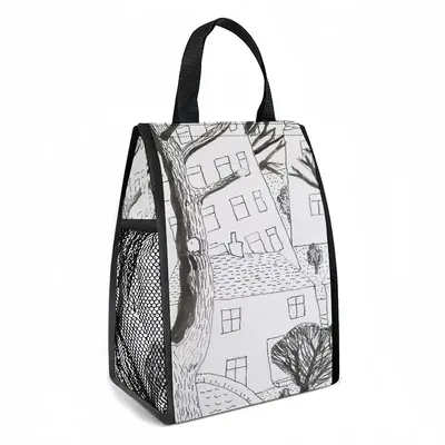 Trees Insulated Lunch Bag (Mesh Pocket)