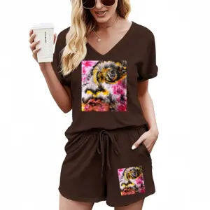 Women Ephemeral Face I Casual Short Sleeve Suit