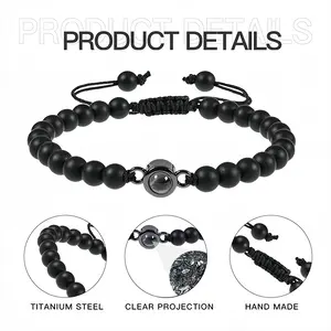 Pulling Teeth Face Titanium Steel Projection Bracelet