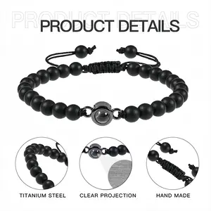 1 Line Titanium Steel Projection Bracelet