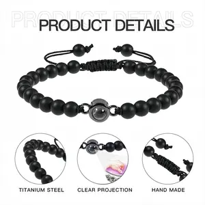 Snail Shells And Hand Titanium Steel Projection Bracelet