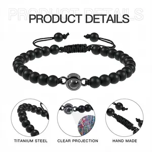 Who Are You Titanium Steel Projection Bracelet