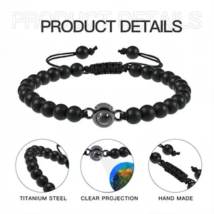 Guitar Man Titanium Steel Projection Bracelet