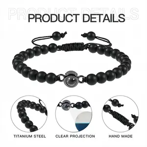 Charcoal White Teal Series 3 Titanium Steel Projection Bracelet