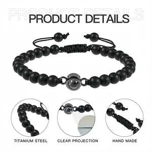 Charcoal White No 1 Series 4 Titanium Steel Projection Bracelet