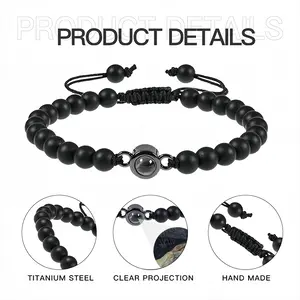 Message Series 2B Titanium Steel Projection Bracelet