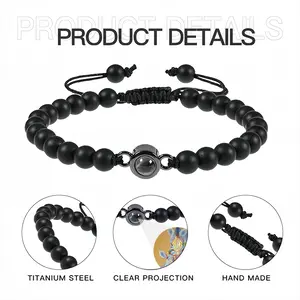 Love Titanium Steel Projection Bracelet